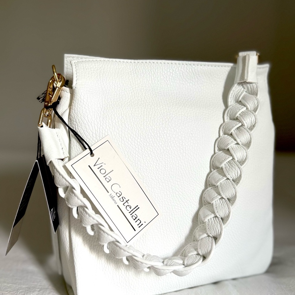 Viola Castellani Elegant White Shoulder Bag